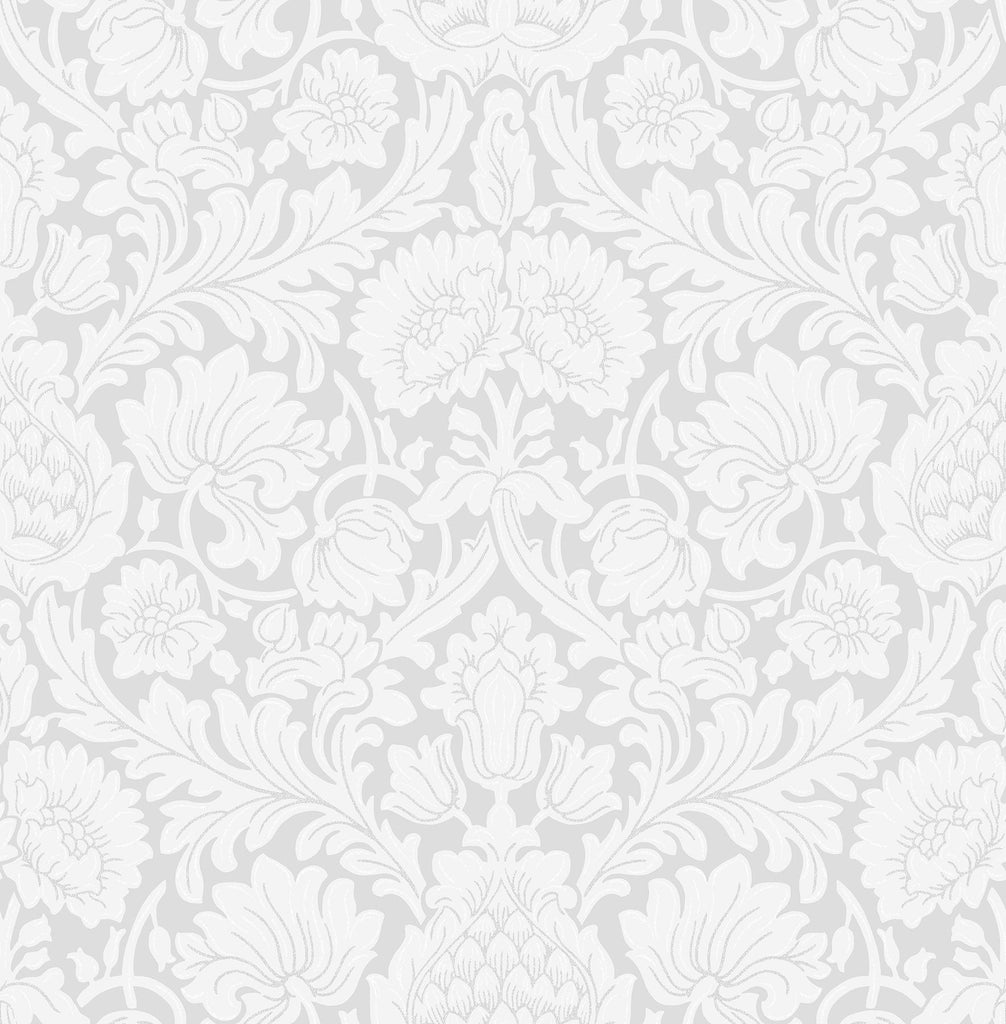 Brewster Home Fashions Bamburg Floral Grey Wallpaper