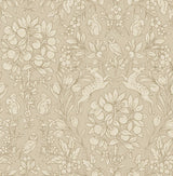 Brewster Home Fashions Richmond Taupe Floral Wallpaper