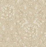 Brewster Home Fashions Richmond Taupe Floral Beige/Gold Wallpaper