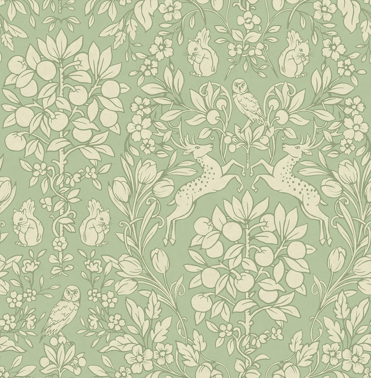 Brewster Home Fashions Richmond Sage Floral Wallpaper