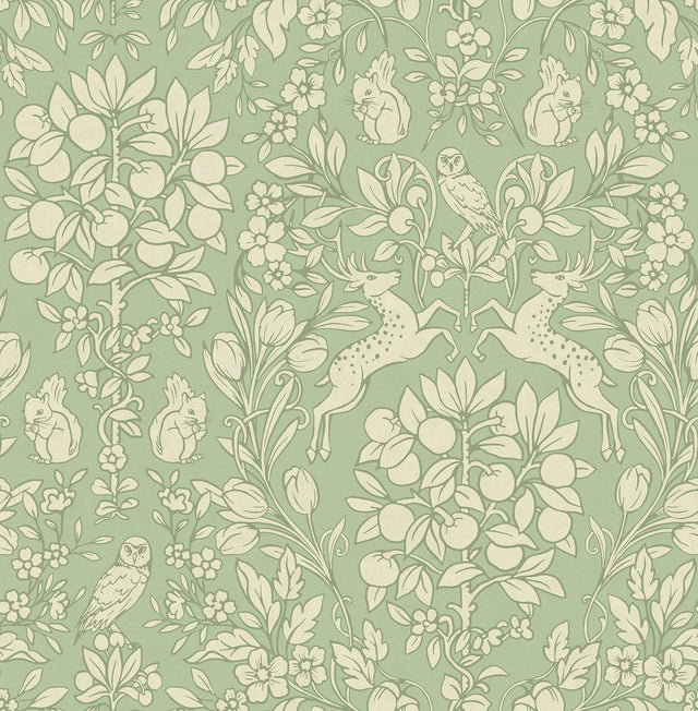 Brewster Home Fashions Richmond Sage Floral Wallpaper
