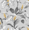 Brewster Home Fashions Meridian Parade Grey Tropical Leaves Wallpaper