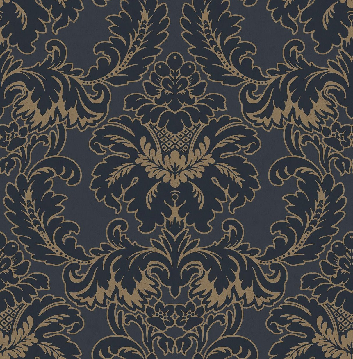 Brewster Home Fashions Windsor Damask Blue Wallpaper