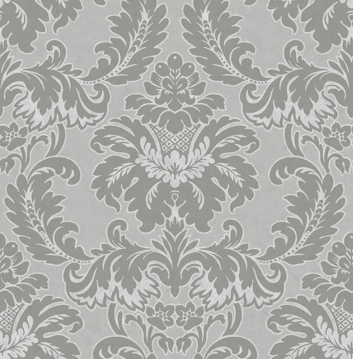Brewster Home Fashions Windsor Damask Grey Wallpaper