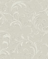 Brewster Home Fashions Noemi Silver Acanthus Wallpaper