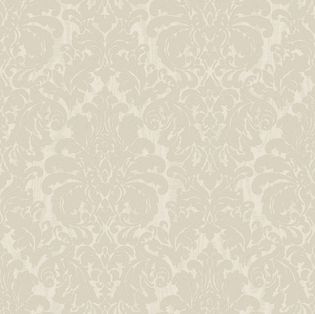 Brewster Home Fashions Betina Damask White Wallpaper