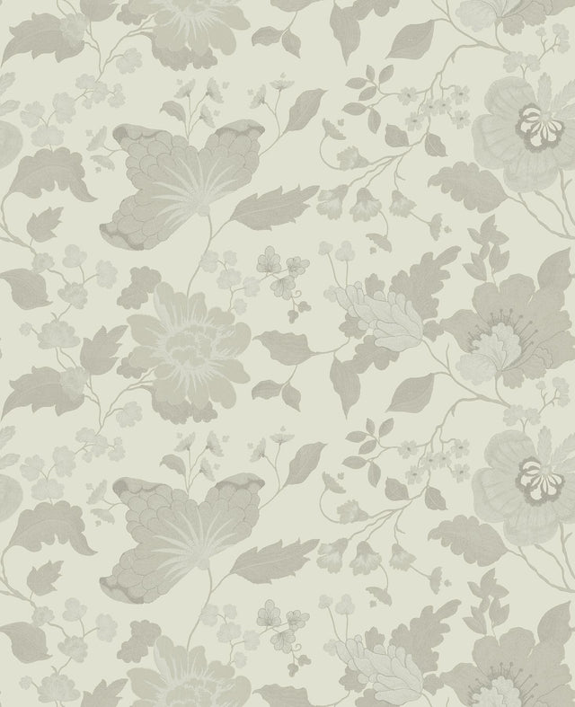 Brewster Home Fashions Vittoria White Floral Wallpaper