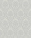 Brewster Home Fashions Renatta Silver Damask Wallpaper