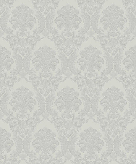 Brewster Home Fashions Renatta Damask Silver Wallpaper