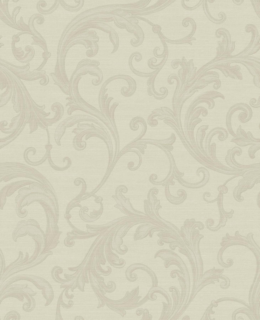 Brewster Home Fashions Noemi Cream Acanthus Wallpaper