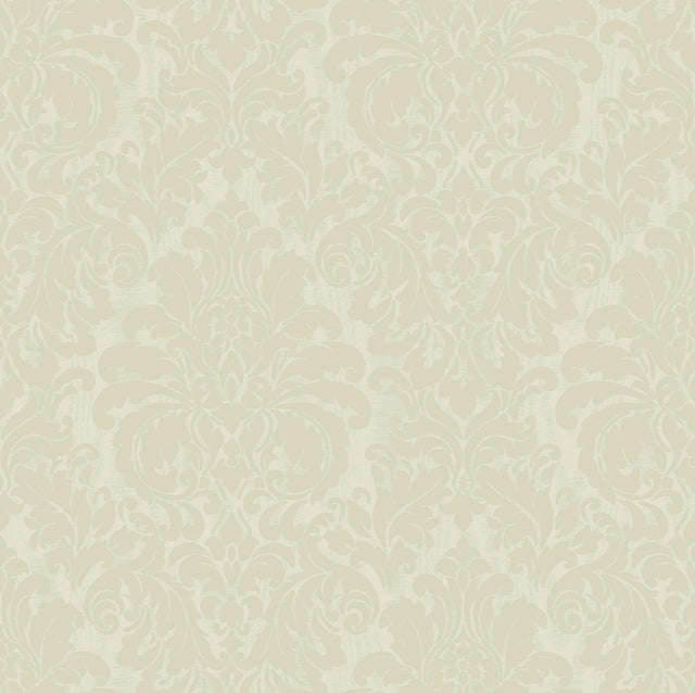 Brewster Home Fashions Betina Light Yellow Damask Wallpaper