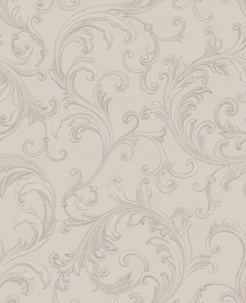 Brewster Home Fashions Noemi Acanthus Rose Wallpaper