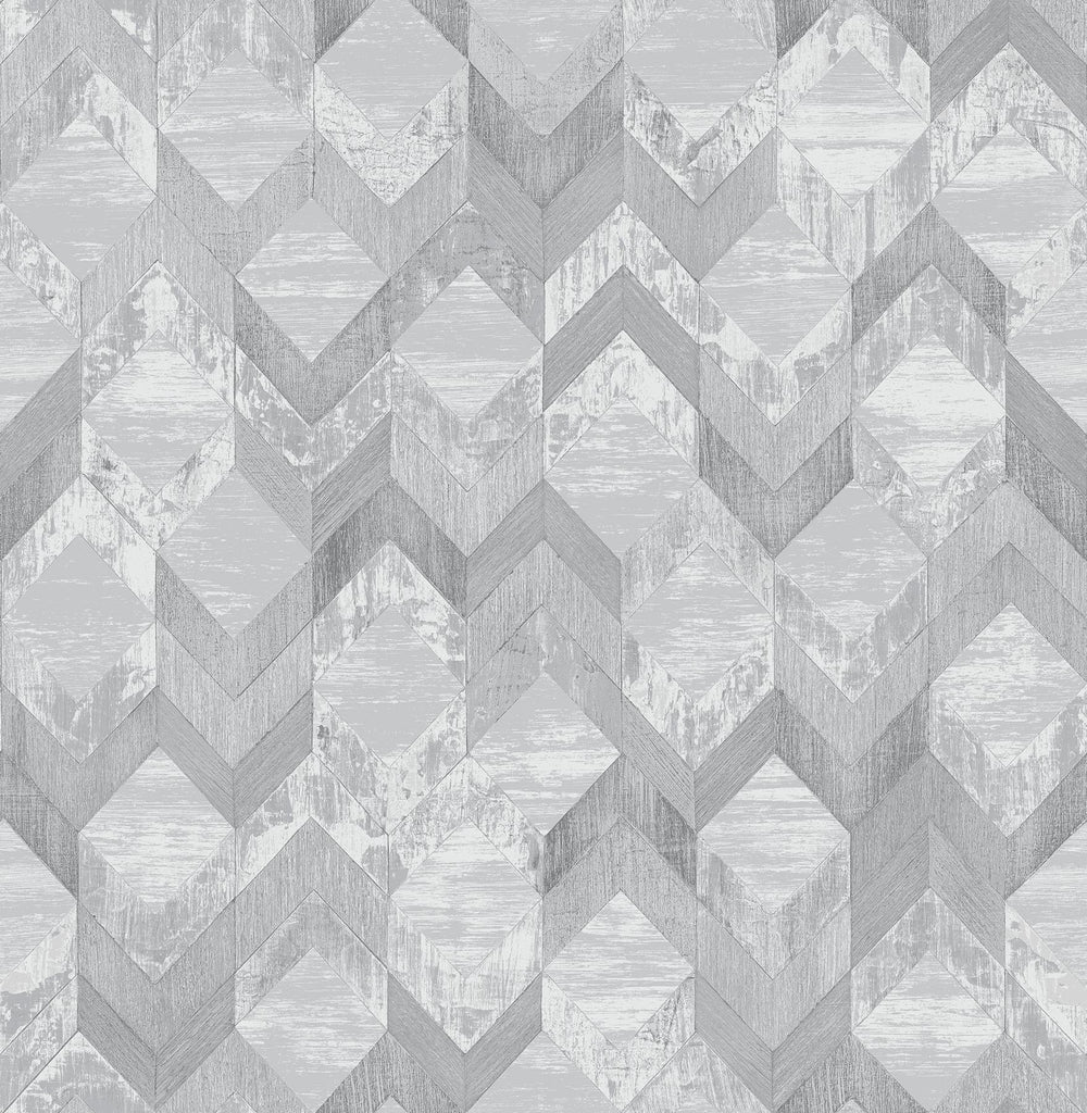 Brewster Home Fashions Silver Greer Peel & Stick Wallpaper
