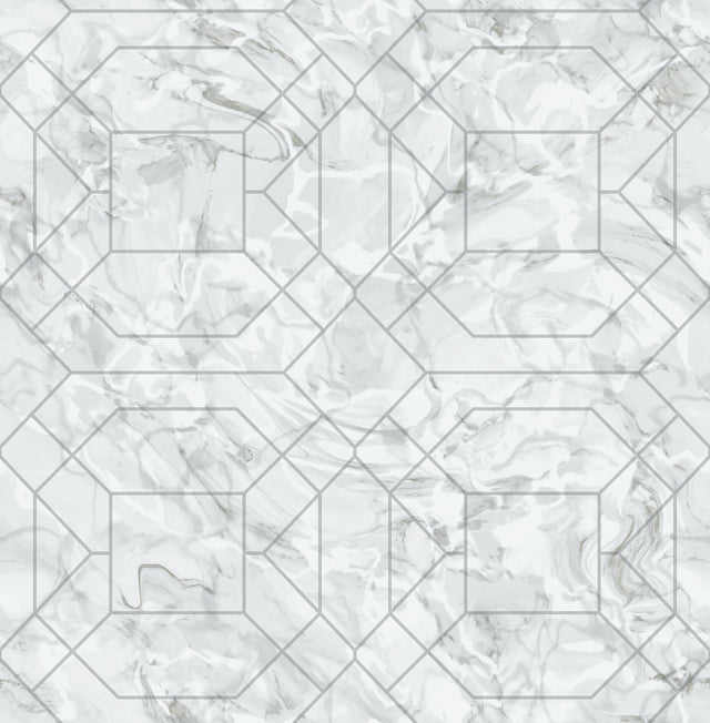 Brewster Home Fashions Silver Seraphina Peel & Stick Wallpaper