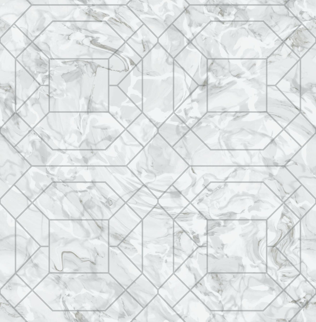 Brewster Home Fashions Seraphina Peel & Stick Silver Wallpaper