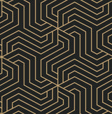 Brewster Home Fashions Black Ramsey Peel & Stick Wallpaper