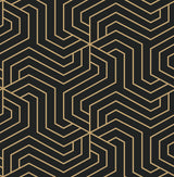 Brewster Home Fashions Ramsey Peel & Stick Black Wallpaper