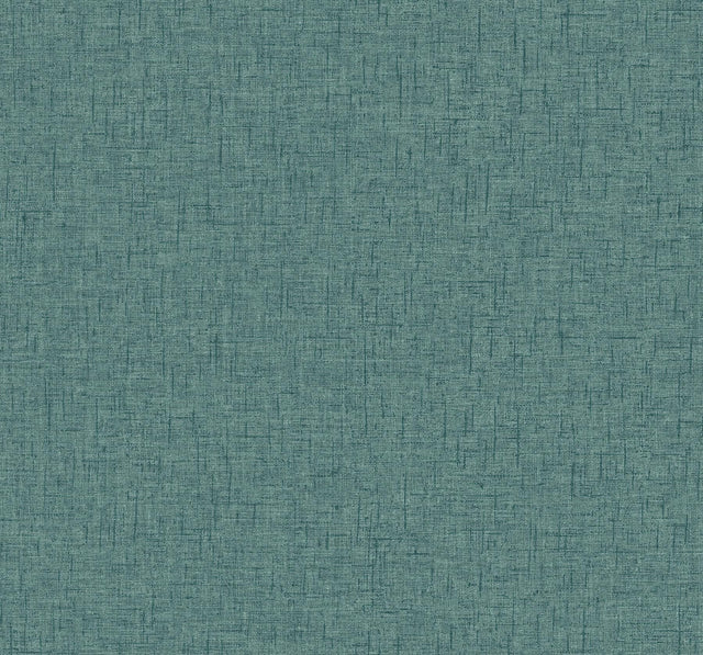 A-Street Prints Bentley Teal Faux Linen Wallpaper