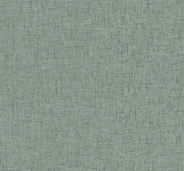 A-Street Prints Bentley Green Faux Linen Wallpaper