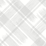 A-Street Prints Zag Grey Modern Plaid Wallpaper