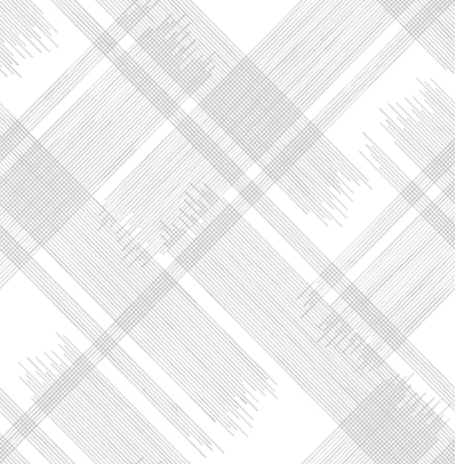 A-Street Prints Zag Grey Modern Plaid Wallpaper
