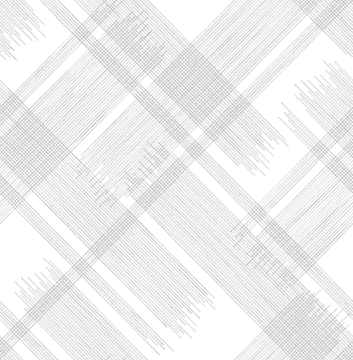 A-Street Prints Zag Modern Plaid Grey Wallpaper