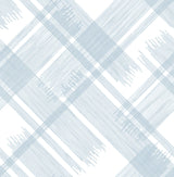A-Street Prints Zag Blue Modern Plaid Wallpaper
