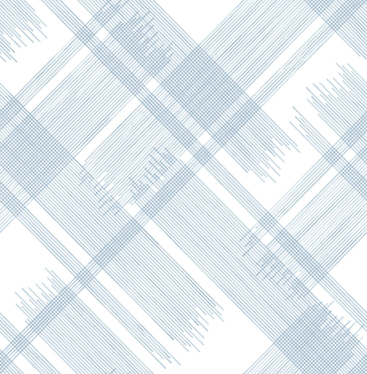 A-Street Prints Zag Modern Plaid Blue Wallpaper
