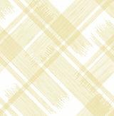 A-Street Prints Zag Yellow Modern Plaid Wallpaper