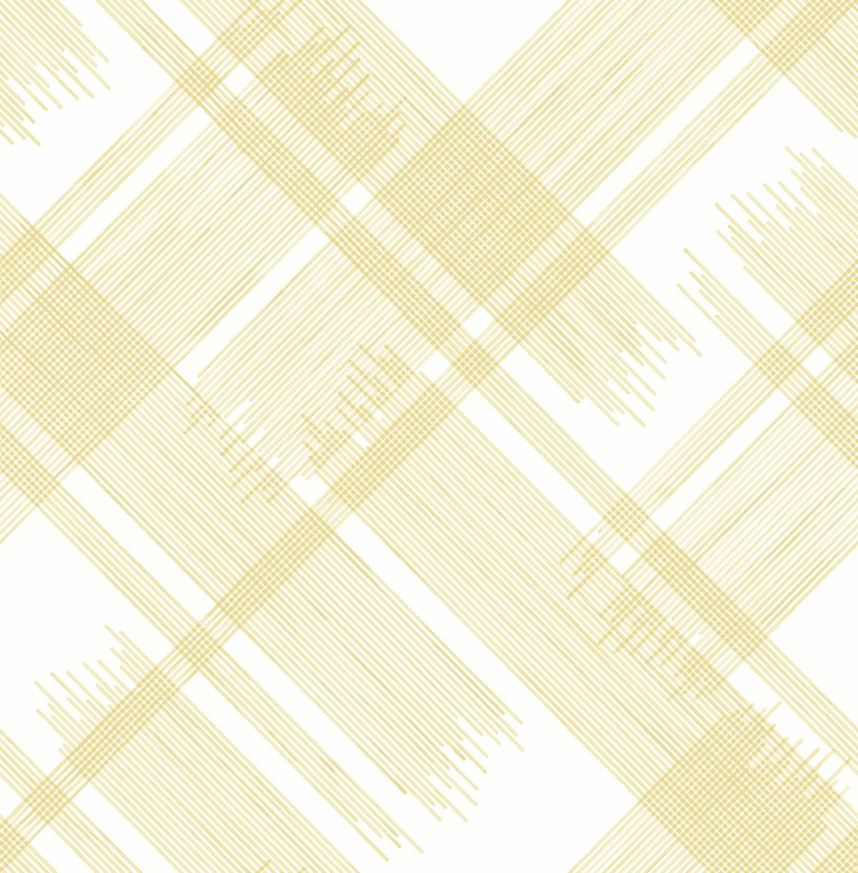 A-Street Prints Zag Modern Plaid Yellow Wallpaper