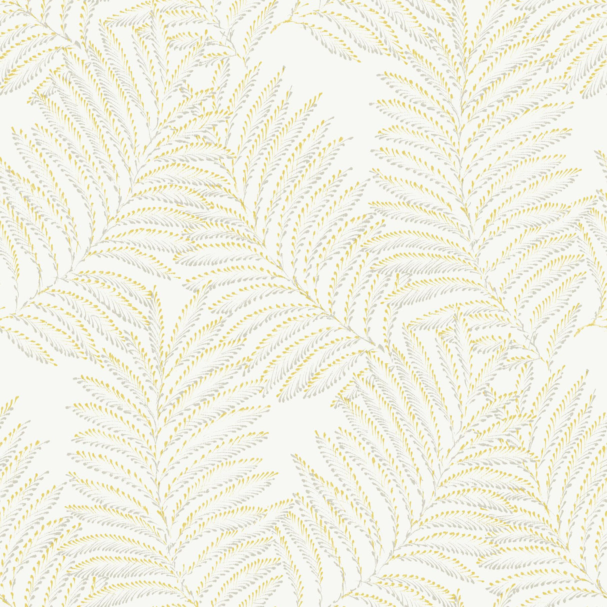 A-Street Prints Finnley Inked Fern Yellow Wallpaper