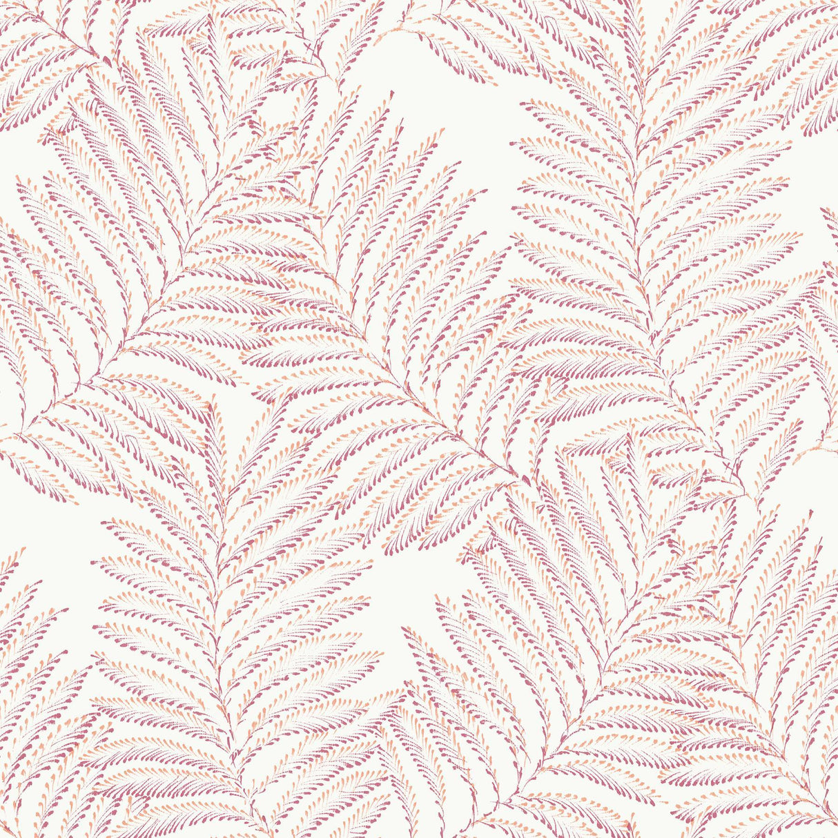 A-Street Prints Finnley Pink Inked Fern Wallpaper