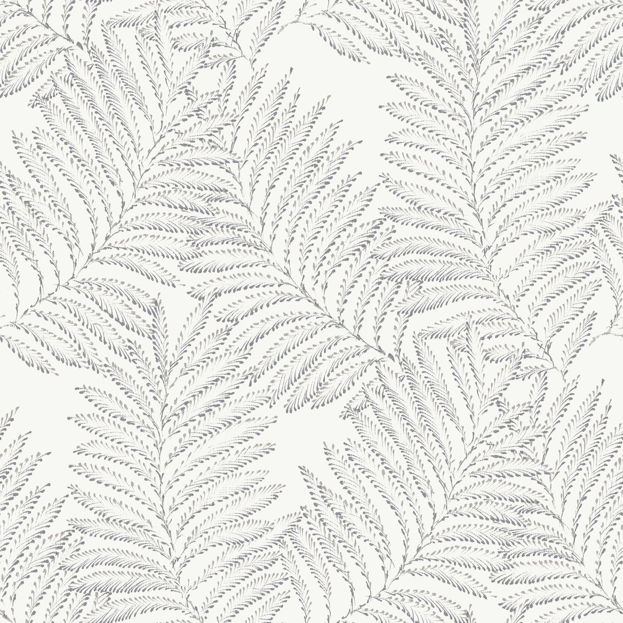 A-Street Prints Finnley Grey Inked Fern Wallpaper