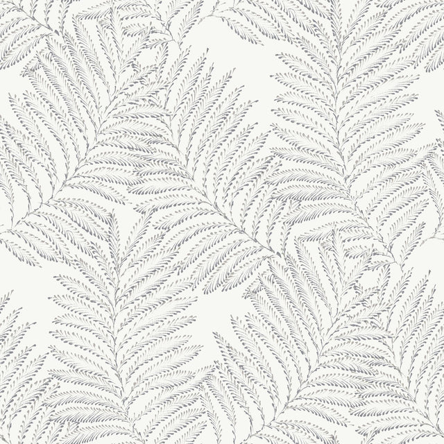 A-Street Prints Finnley Grey Inked Fern Wallpaper