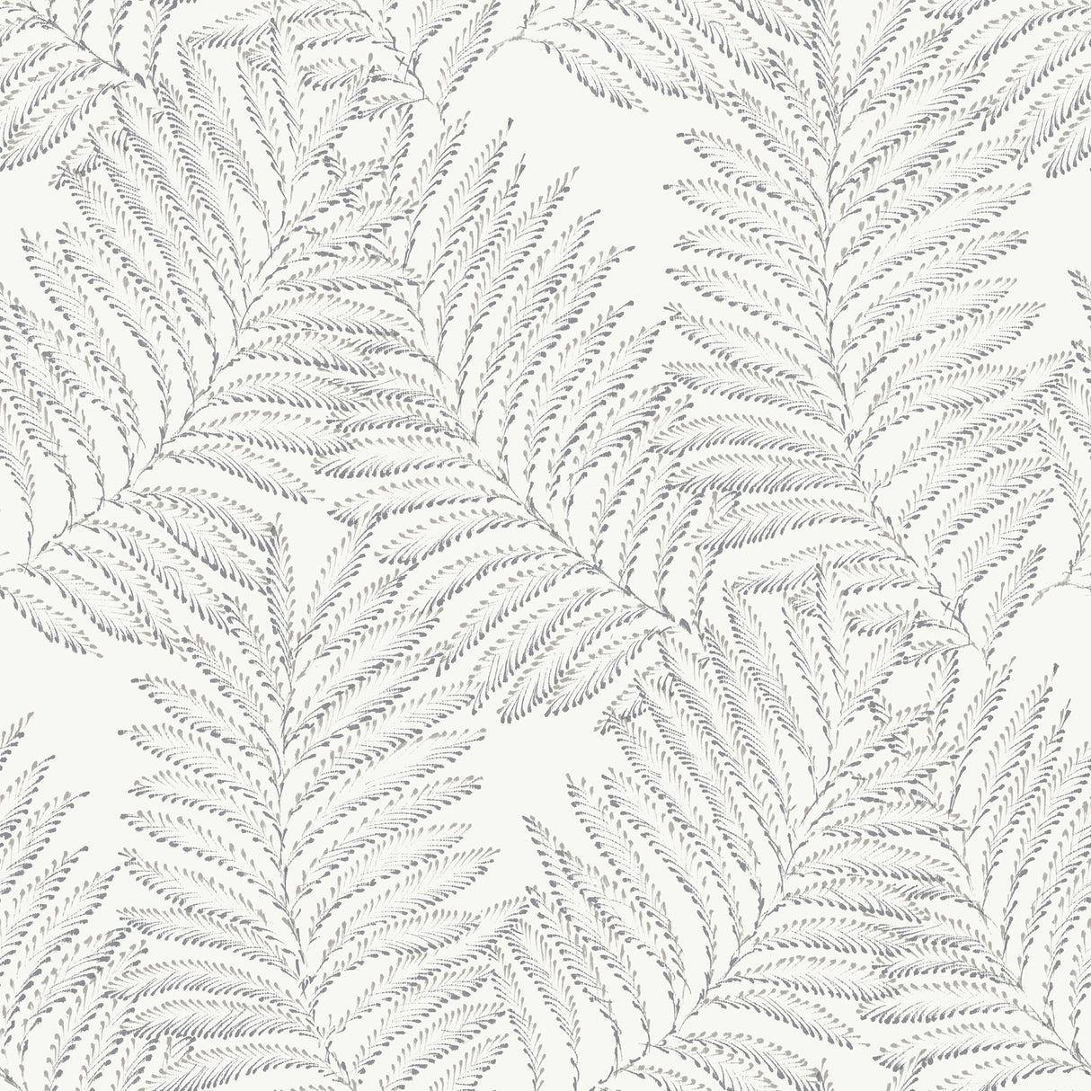 A-Street Prints Finnley Inked Fern Grey Wallpaper