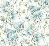 A-Street Prints Mariell Teal Dragonfly Wallpaper
