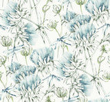 A-Street Prints Mariell Dragonfly Teal Wallpaper
