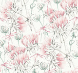 A-Street Prints Mariell Dragonfly Pink Wallpaper