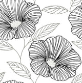 A-Street Prints Mythic Black Floral Wallpaper