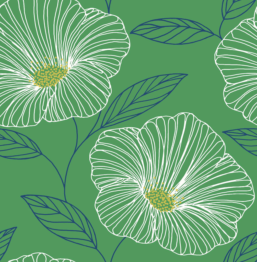 A-Street Prints Mythic Floral Green Wallpaper