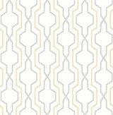 A-Street Prints Rion Yellow Trellis Wallpaper
