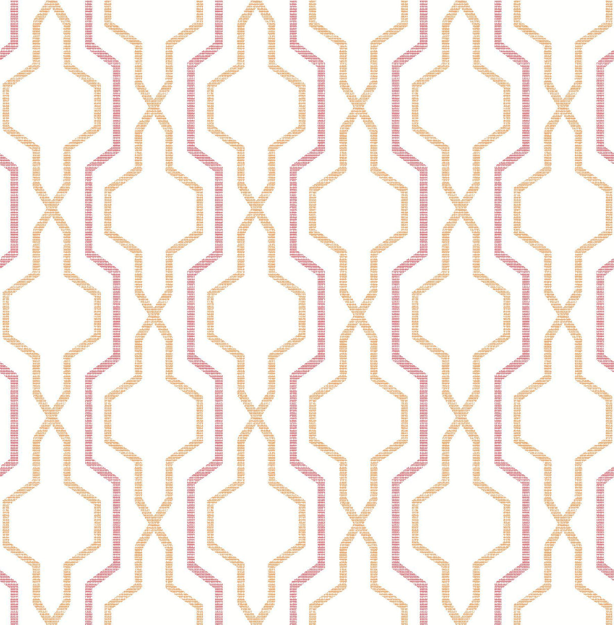 A-Street Prints Rion Orange Trellis Wallpaper