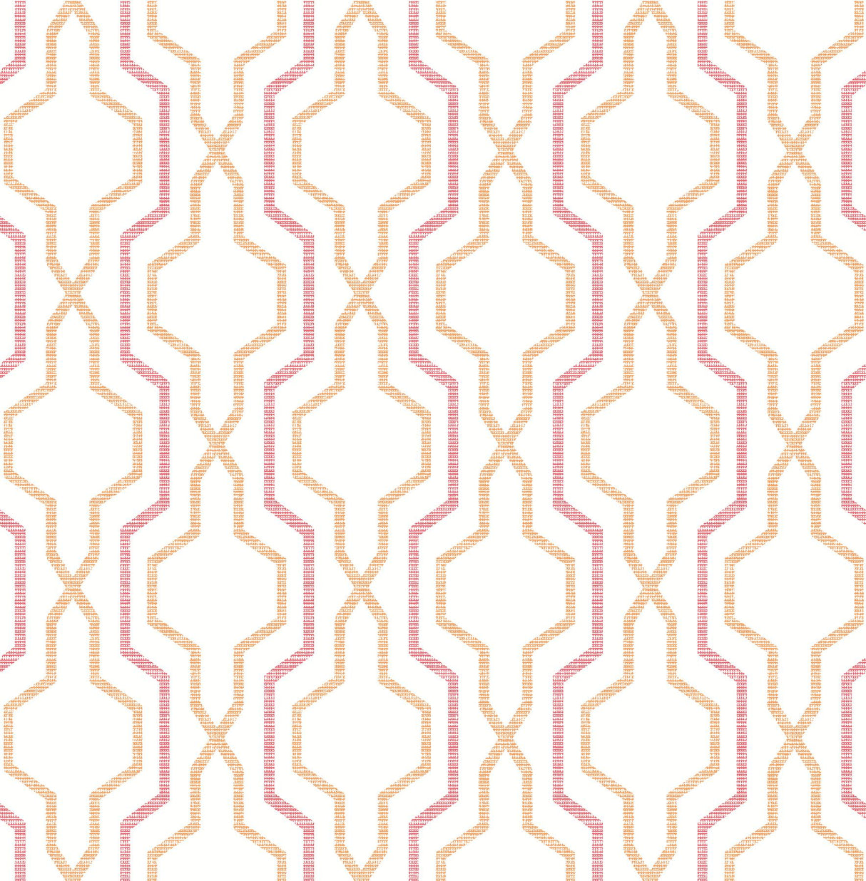 A-Street Prints Rion Trellis Orange Wallpaper