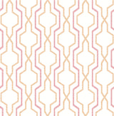 A-Street Prints Rion Trellis Orange Wallpaper