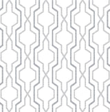 A-Street Prints Rion Grey Trellis Wallpaper