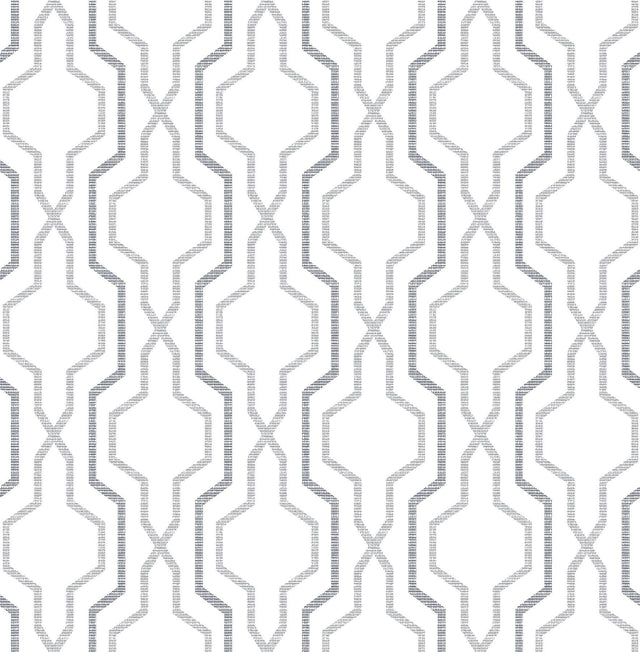 A-Street Prints Rion Grey Trellis Wallpaper