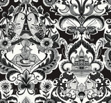 A-Street Prints Sadie Parisian Damask Black Wallpaper