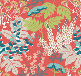 A-Street Prints Brie Red Forest Flowers Wallpaper