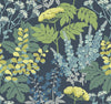 A-Street Prints Brie Dark Blue Forest Flowers Wallpaper