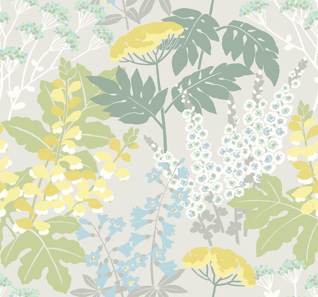 A-Street Prints Brie Forest Flowers Pastel Wallpaper